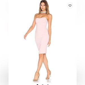 Pink strapless LIKELY dress